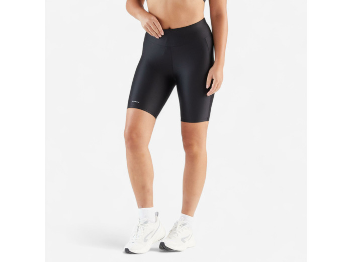 Short cycliste running femme - kiprun run 100 noir