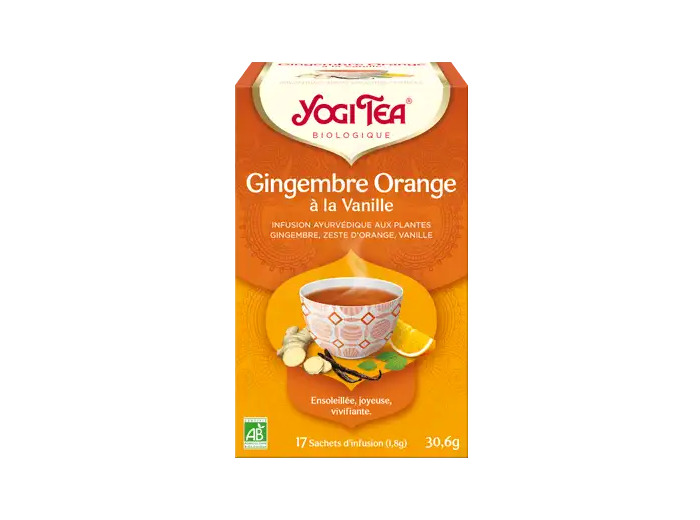 Yogi Tea Tisane AyurvÉdique Gingembre Orange Vanille Bio 17sach/1,8g