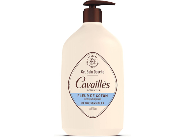 Rogé Cavaillès Gel Bain et Douche Fleur de coton Peaux sensibles 1L