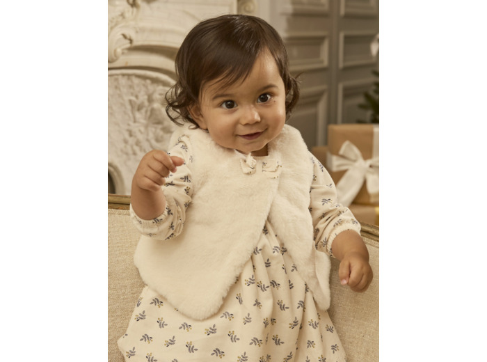 Cardigan sans manches Ivoire