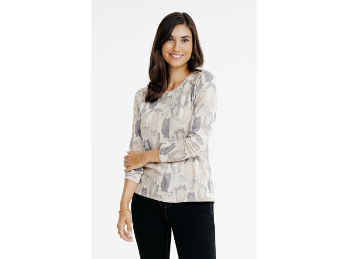 T-Shirt Col Rond Manches Longues