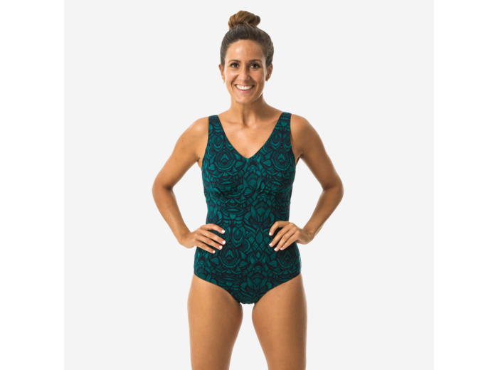 Maillot de Bain 1 Pièce Femme Romi Nick Noir Vert