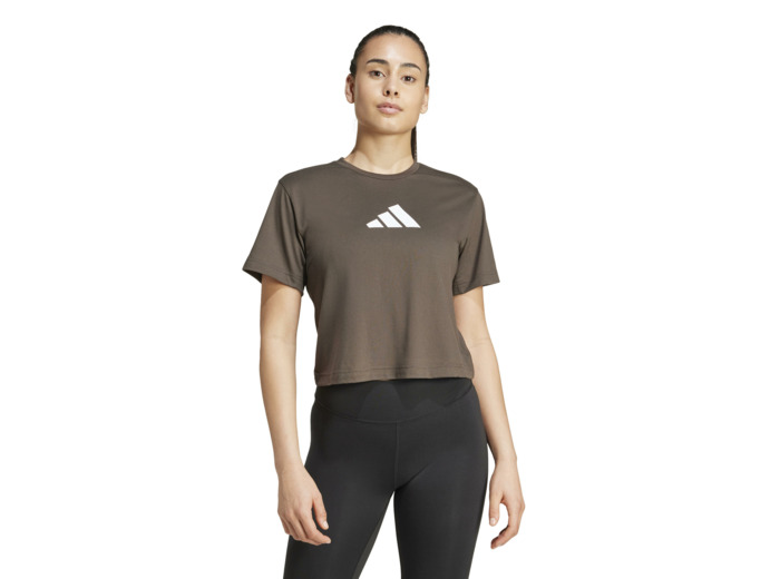 T-shirt imprimé logo Adidas femme - vert