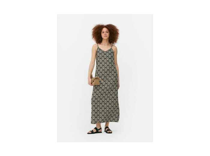 Robe longue caraco imprimée