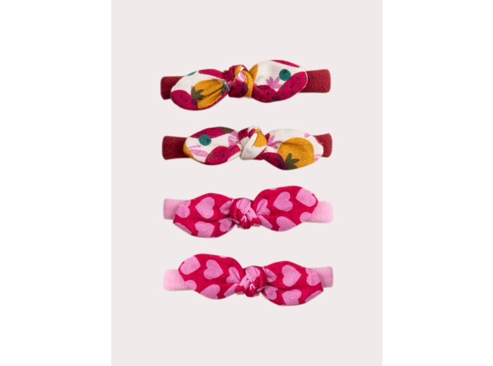Lot de 4 élastiques roses pour fille