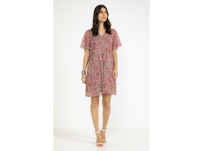 Robe plissée imprimée