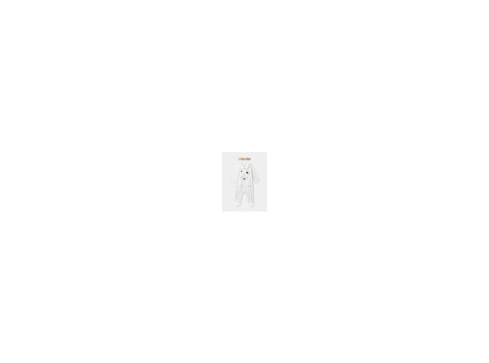 Combinaison blanche + bandeau marron pour bébé fille