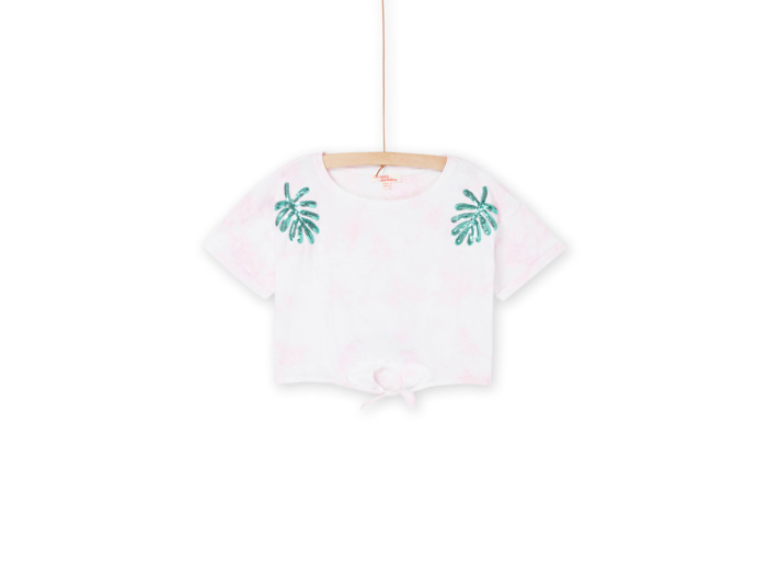 T-shirt rose clair à manches courtes