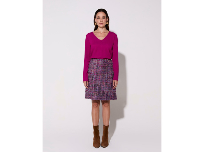 Jupe courte unie VIOLET
