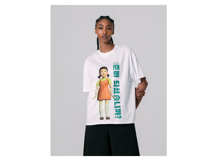 T-shirt Jennyfer x Squid Games blanc