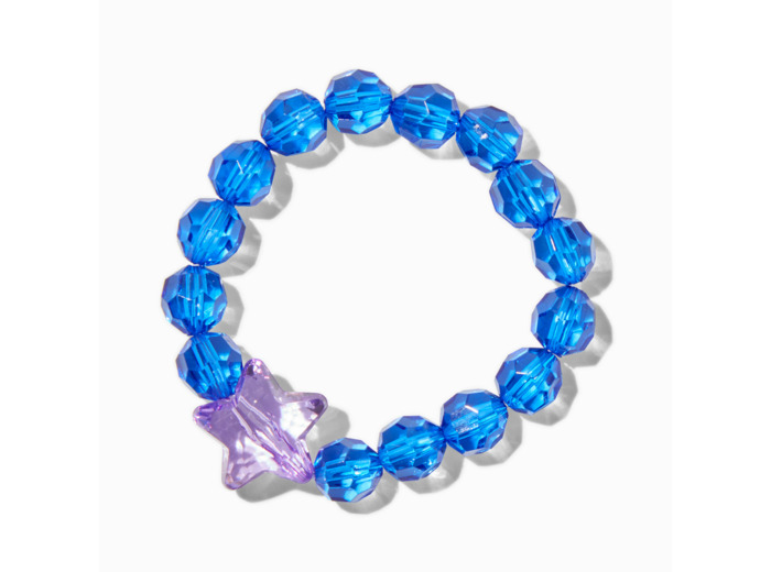 Bracelet élastique perlé étoile violette Claire’s Club