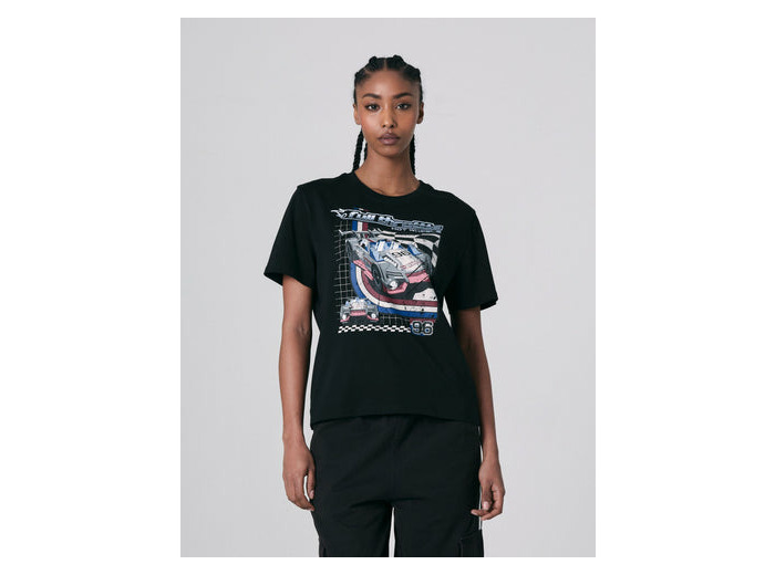 T shirt à motif Jennyfer x Hot Wheels noir
