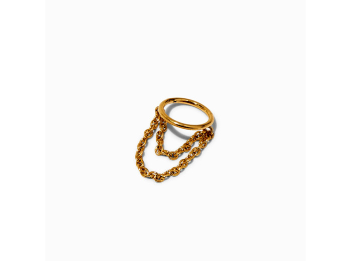 Anneau pour piercing de cartilage 1,0 mm acier inoxydable couleur dorée