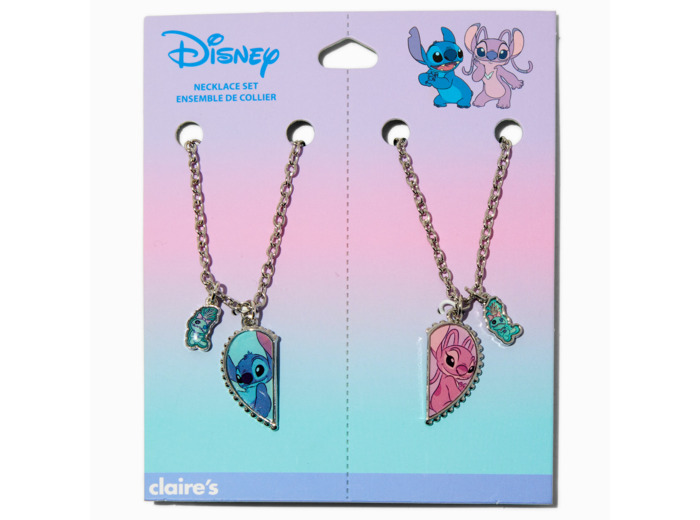 Lot de colliers à pendentif cœur fendu BFF en exclusivité chez Claire's Disney Stitch - Lot de 2