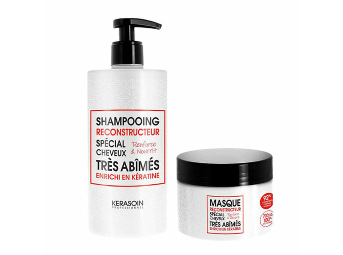 Rituel reconstructeur à la kératine shampooing et masque