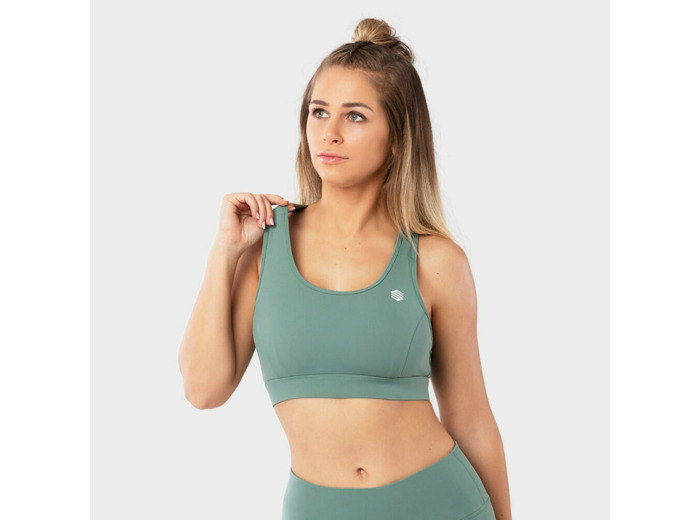 Brassière sport Fitness Femme Ultra Fit Vert Cendré