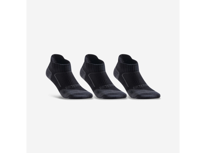 CHAUSSETTES DE SPORT BASSES ARTENGO RS 900 NOIR GRIS LOT DE 3