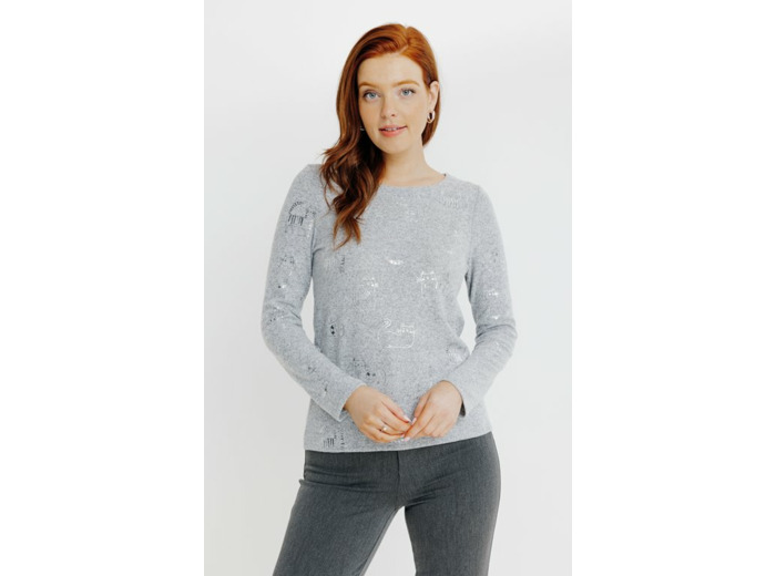 T-Shirt Imprime Manches Longues