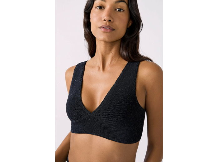 Triangle haut de maillot en matière extensible pailleté