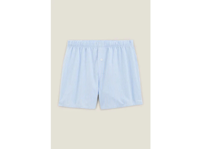 Caleçon rayé en coton - Bleu