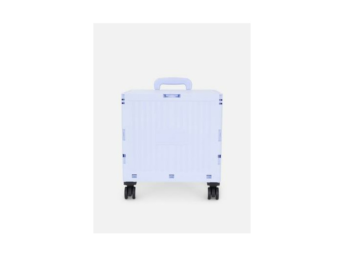 Caisse pliable à roulettes
