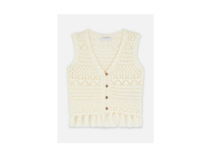 Gilet de costume tricoté à boutons
