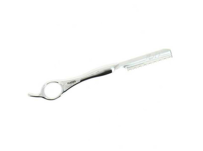 Rasoir feather grand modèle Chrome