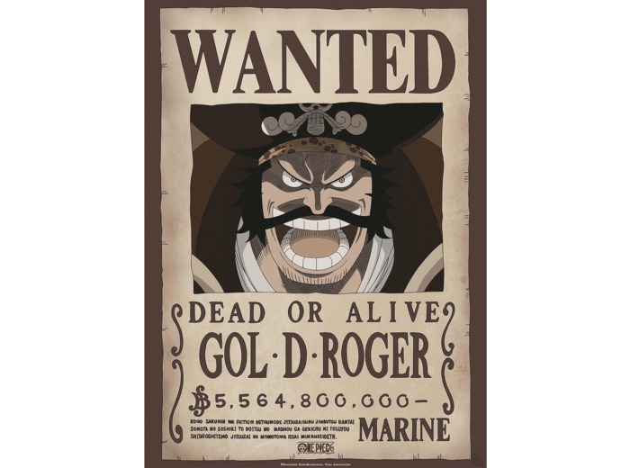 ABYSTYLE GBEye - ONE PIECE Poster Wanted Gol D. Roger (52x38cm)