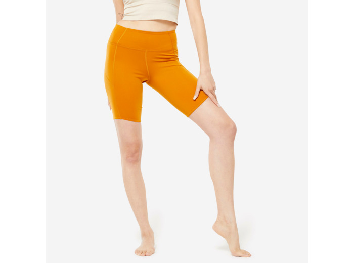 SHORT CYCLISTE YOGA DYNAMIQUE FEMME OCRE