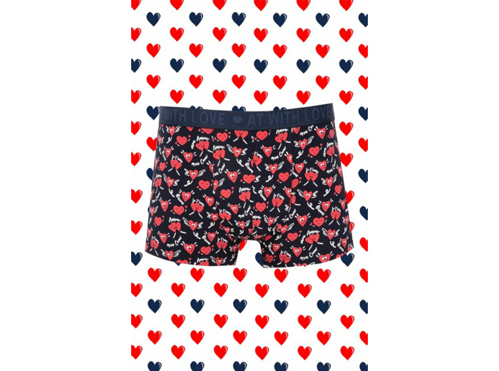 Boxer imprimé coeur