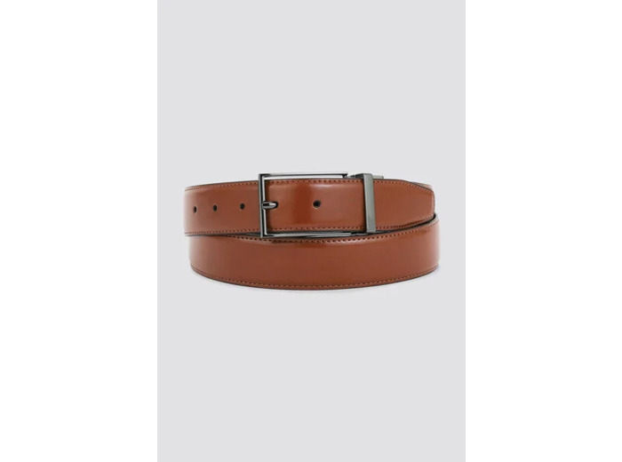 Ceinture réversible à boucle - Camel