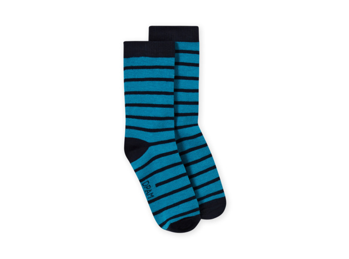 Chaussettes à rayures bleu marine et bleu saphir enfant garçon