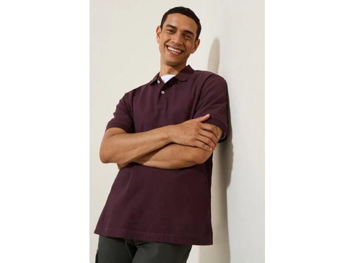 Polo manches courtes uni "le parfait by JULES" - Bordeaux