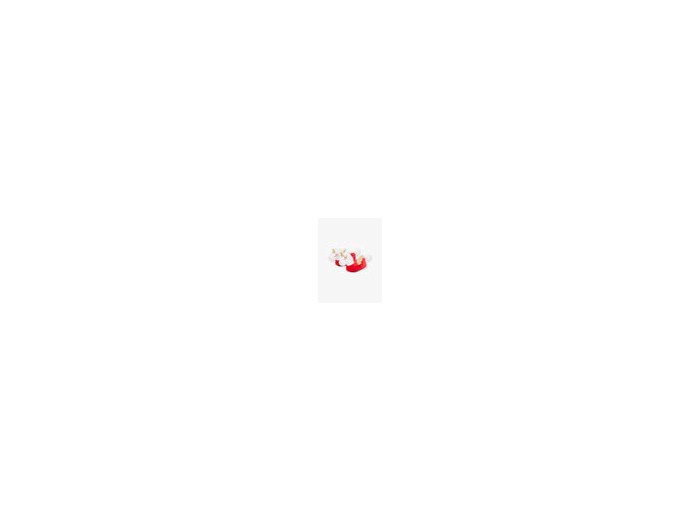 Pantoufles rouges avec animation de licorne en 3D