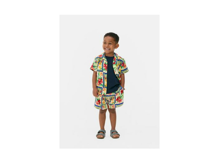 Chemise à fleurs tropicales pour enfant