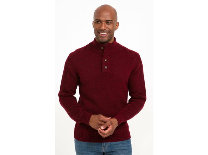 Pull Col Montant Boutonné