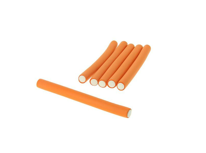 Flexi rollers 16mmx18cm x6 Orange