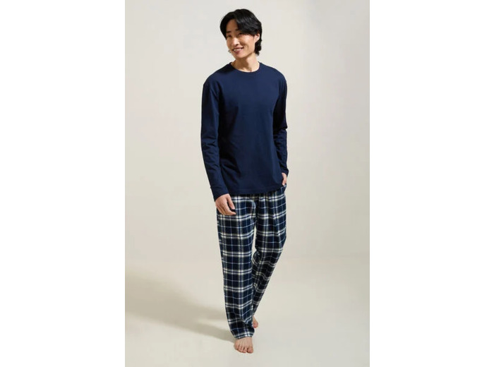 Ensemble de pyjama en flanelle - Bleu foncé