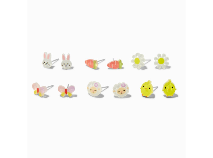 Clous d'oreilles Pâques - Lot de 6