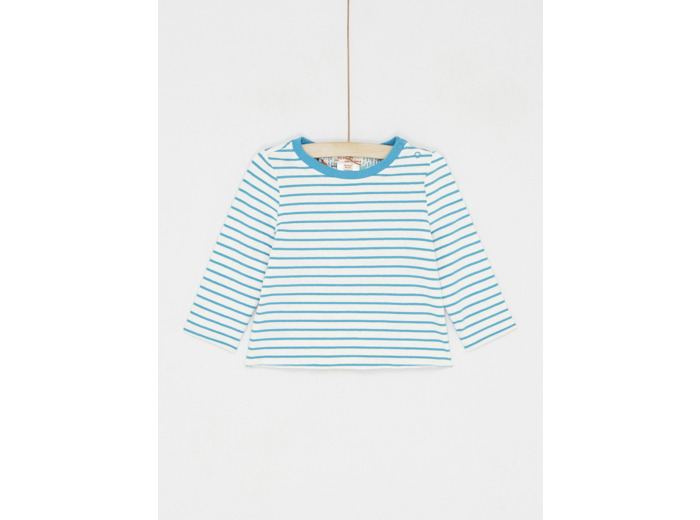 T-shirt réversible turquoise pour bébé garçon