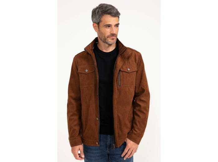 Blouson Geo Suede Camel