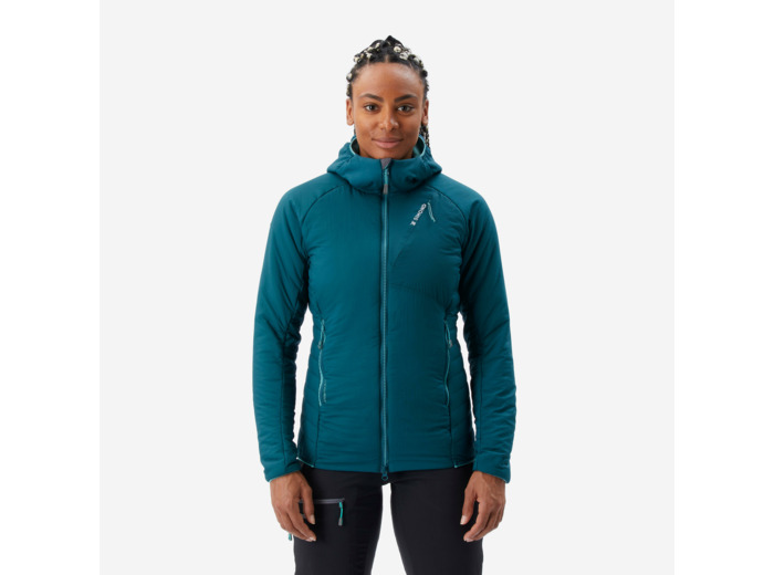Doudoune synthétique d'alpinisme femme - alpinism vert fonçé