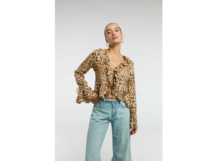 Blouse avec volants