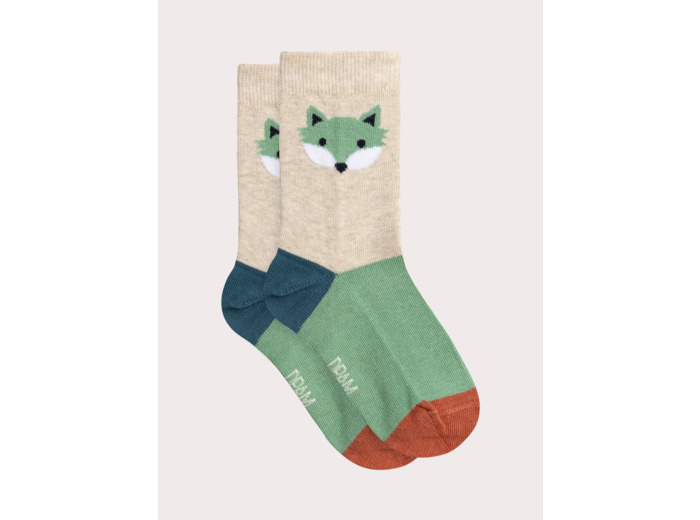 Chaussettes colorées à motif renard pour garçon