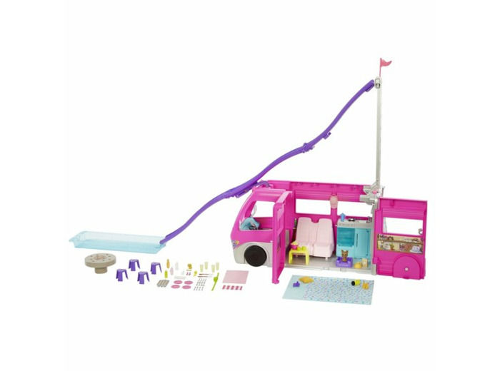 Barbie - Mega Camping Car Transformable