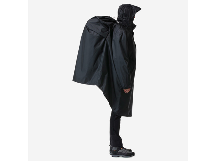 Poncho pluie de randonnée - MT500 - 60L - Noir
