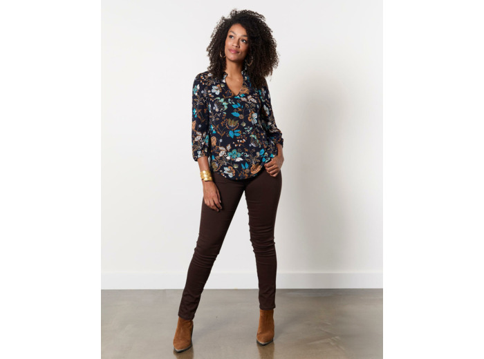 Top manches 3/4 imprimé MARINE Femme