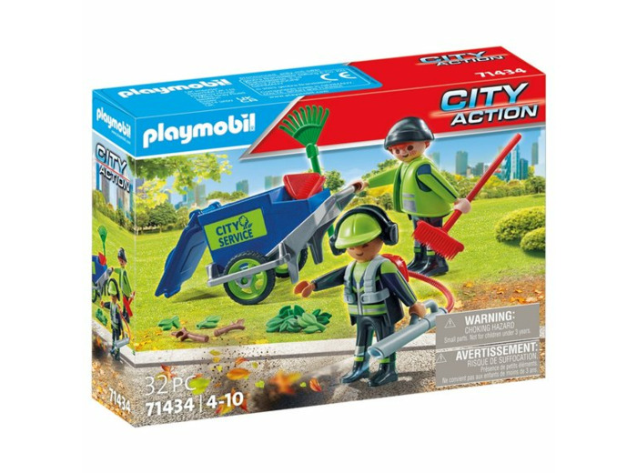 Agents entretien voirie avec équipement Playmobil City Action 71434