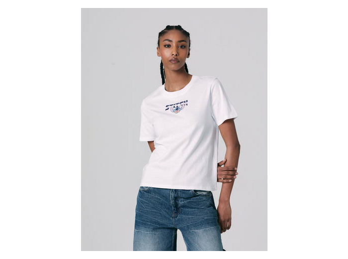 T-shirt stitch  blanc