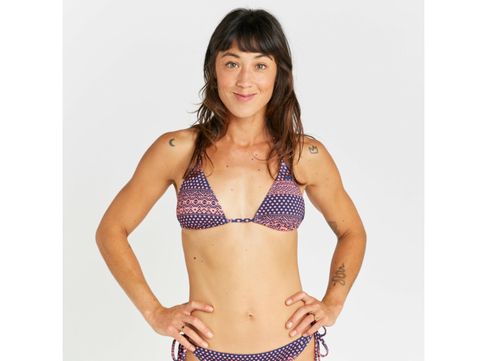 Haut de maillot de bain triangle Femme - Geo rose
